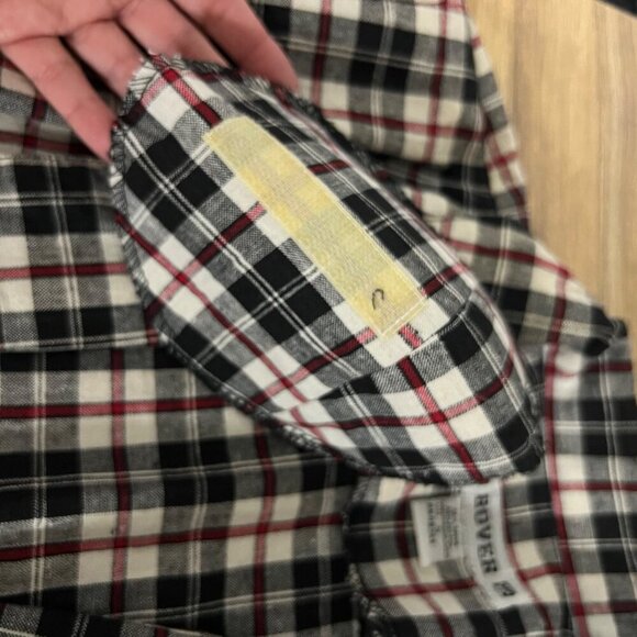 Vintage Red Rover Plaid Oversized Ramie Cotton Blazer Jacket Size Small - Picture 6 of 6